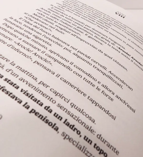 Close-up of the book's text set in Gelica on warm paper