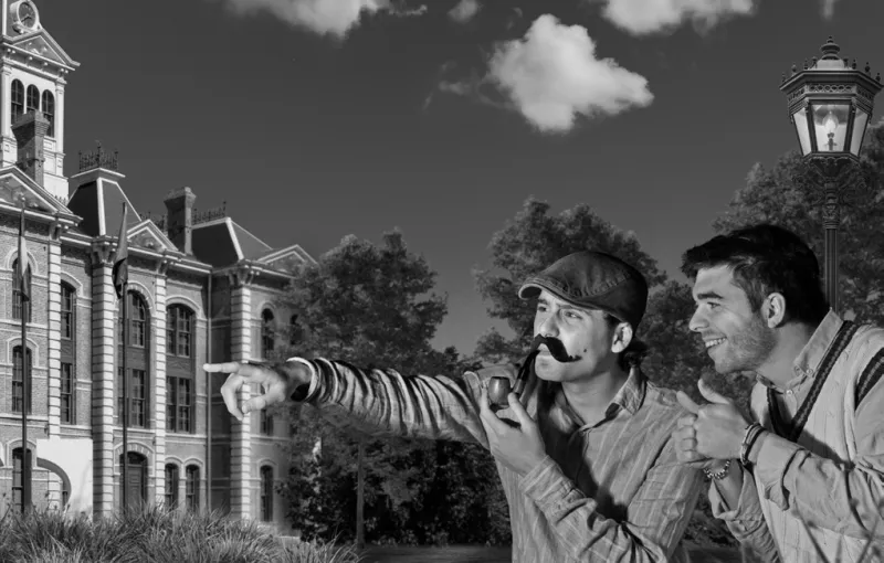 The composite converted to black and white
