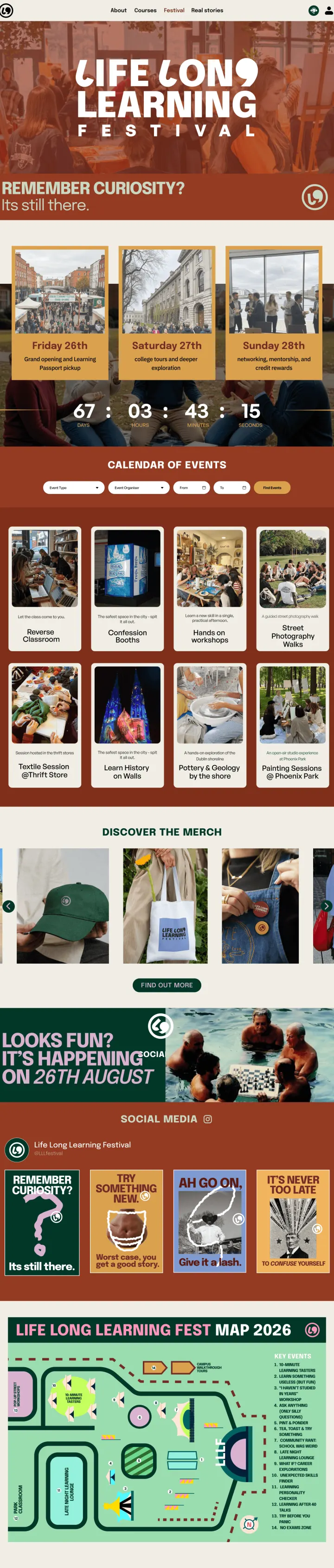 Festival page of the Lifelong Learning website