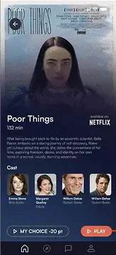 Movie details page