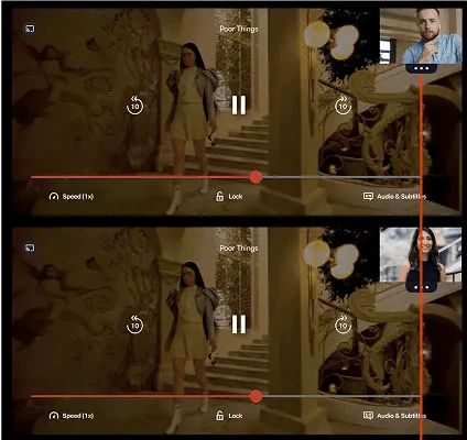Synced watching page, both partners