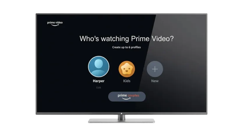 Prime Couples as a profile option on the Prime Video &ldquo;Who&rsquo;s watching&rdquo; TV screen