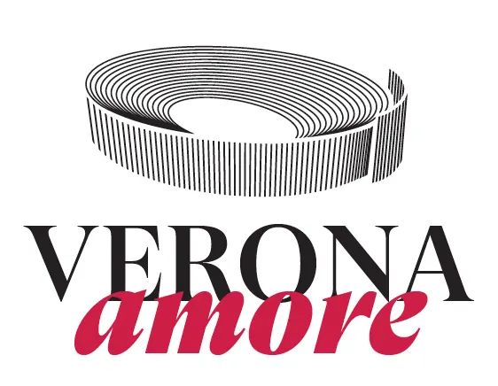 The Verona Amore mark: the Arena lines above VERONA, with “amore” in crimson script